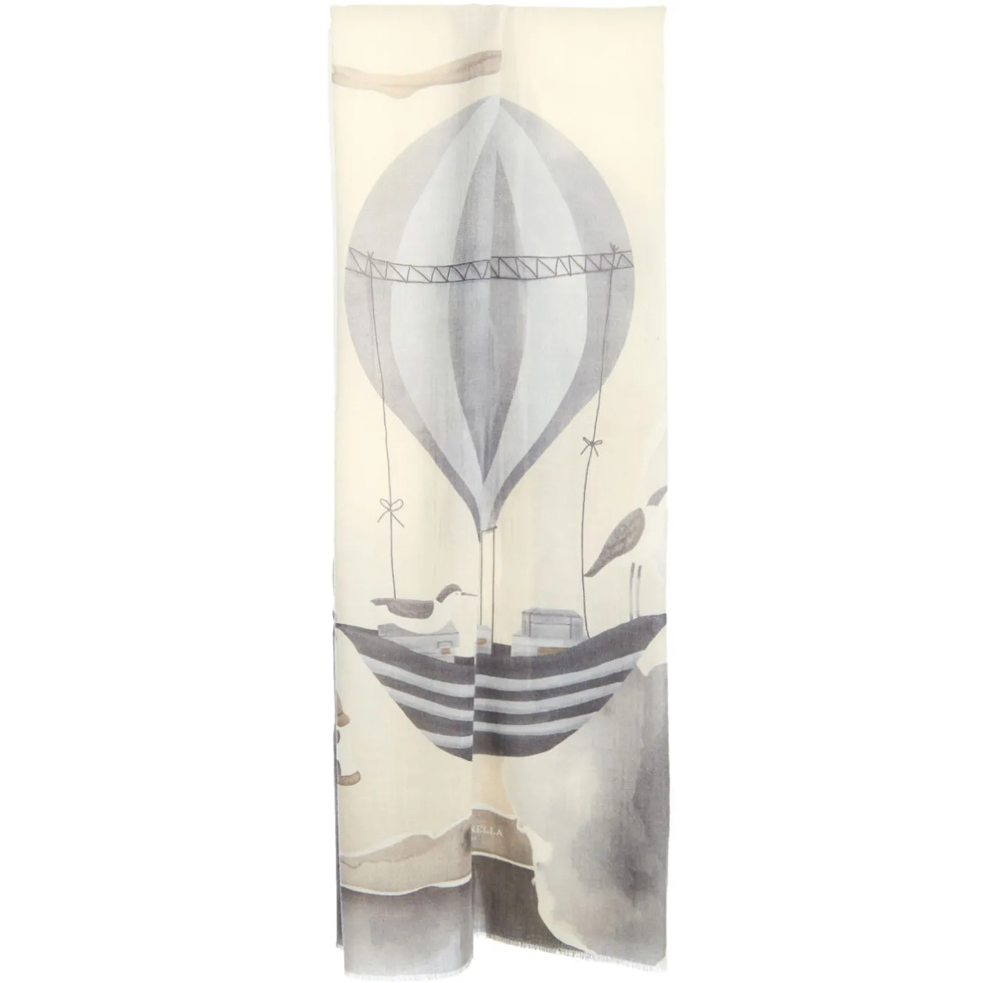 E.Marinella STOLA BEIGE IN CASHMERE Collezione floreale Sale