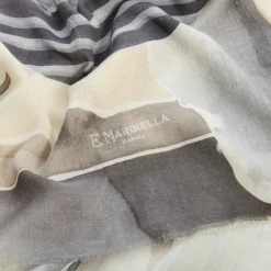 E.Marinella STOLA BEIGE IN CASHMERE Collezione floreale Sale