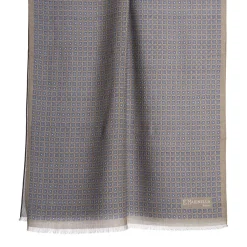 E.Marinella STOLA BEIGE In lana con decorazioni floreali Sale
