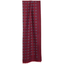 E.Marinella STOLA BORDEAUX IN LANA Decorazioni floreali Clearance