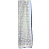 E.Marinella STOLA IN VOILE DI COTONE E SETA BLU Fiore monogram 100 New