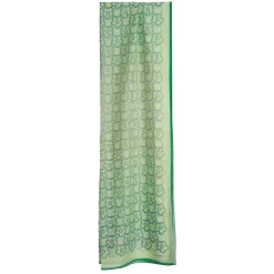 E.Marinella STOLA IN VOILE DI COTONE E SETA VERDE Fiore monogram 100 Online
