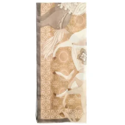 E.Marinella STOLA MARRONE IN CASHMERE Collezione elefanti Best