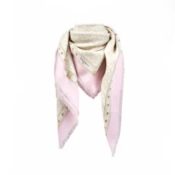 E.Marinella STOLA ROSA 115 IN LANA, SETA E CASHMERE Fiori d’archivio Discount