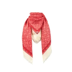 E.Marinella STOLA ROSA 115 IN LANA, SETA E CASHMERE Fiori d’archivio Sale