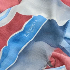 E.Marinella STOLA ROSSA IN CASHMERE Collezione mongolfiere Best