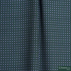 E.Marinella STOLA VERDE SCURO In lana con decorazioni floreali Discount
