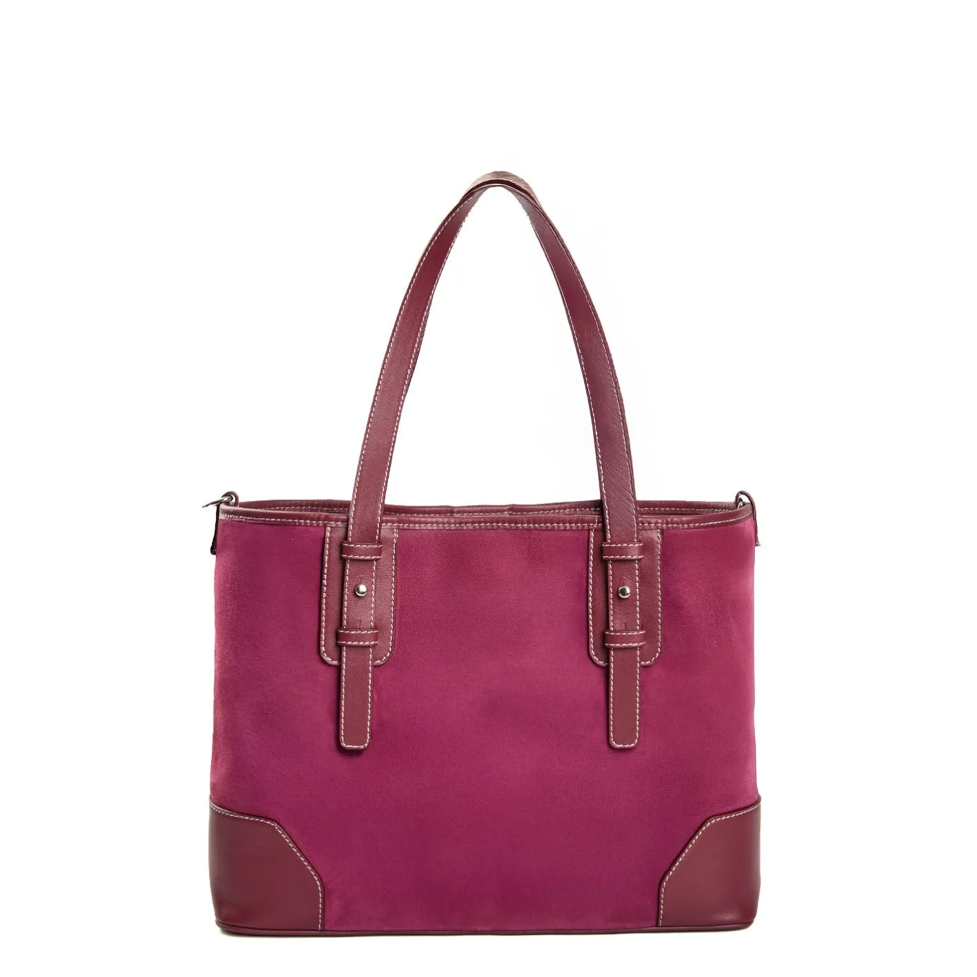 E.Marinella TOTE BAG MIDI BORDEAUX In suede e pelle Discount