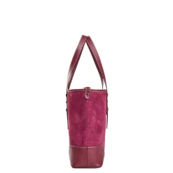 E.Marinella TOTE BAG MIDI BORDEAUX In suede e pelle Discount