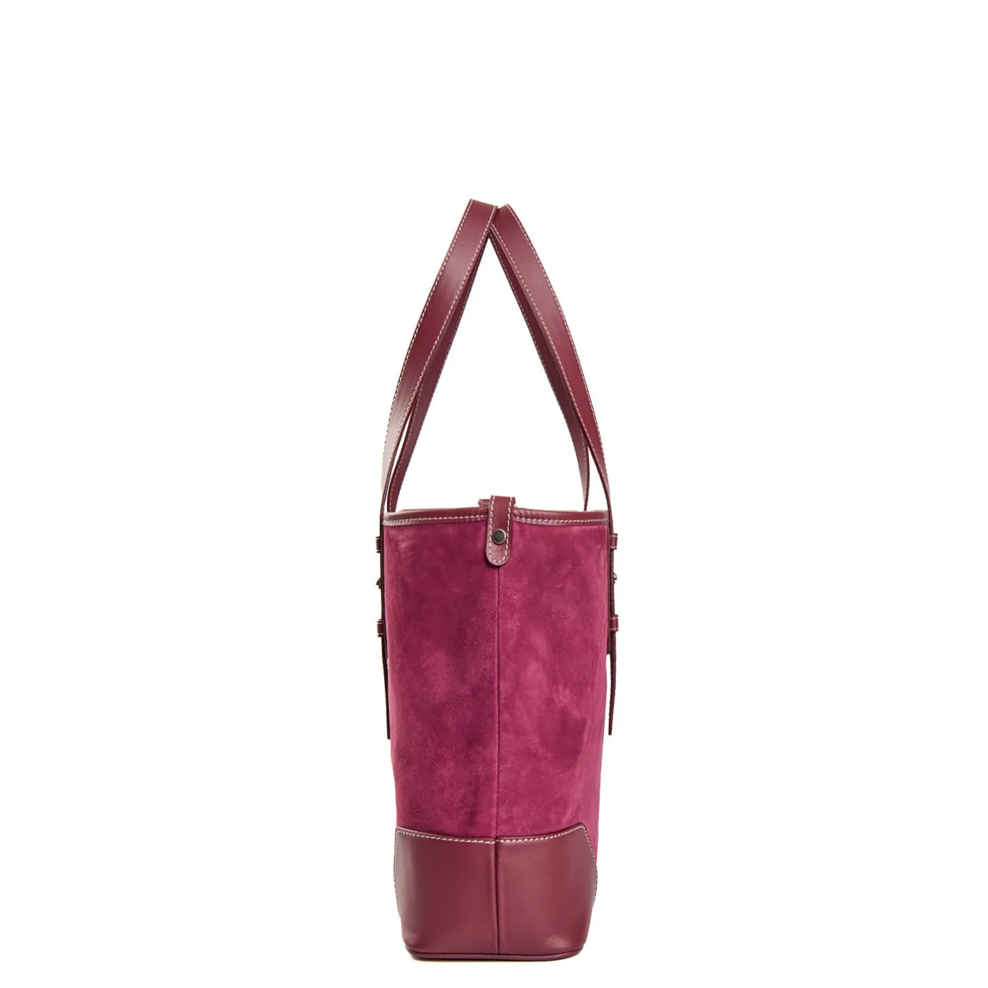 E.Marinella TOTE BAG MIDI BORDEAUX In suede e pelle Discount