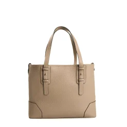 E.Marinella TOTE BAG MIDI COLOR TORTORA In pelle martellata Clearance