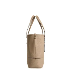E.Marinella TOTE BAG MIDI COLOR TORTORA In pelle martellata Clearance