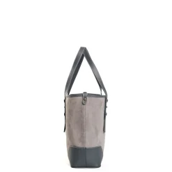 E.Marinella TOTE BAG MIDI GRIGIA In suede e pelle Sale
