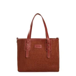 E.Marinella TOTE BAG MIDI MARRONE CHIARO In lana e pelle Best