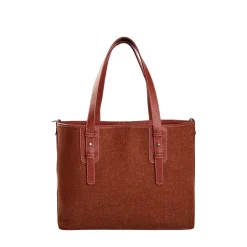 E.Marinella TOTE BAG MIDI MARRONE CHIARO In lana e pelle Best