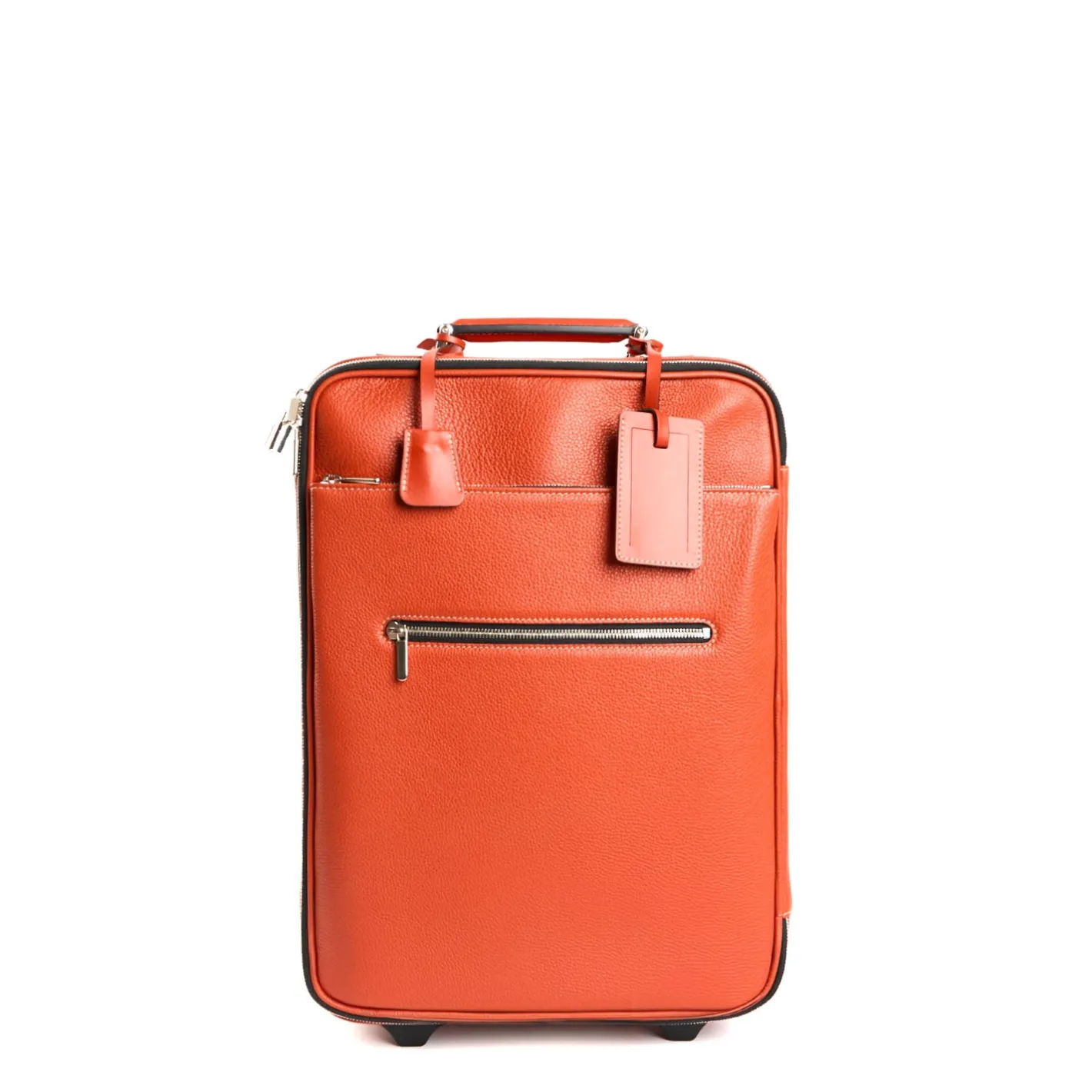 E.Marinella TROLLEY SEMIRIGIDO ARANCIONE In pelle martellata Hot