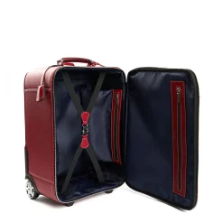 E.Marinella TROLLEY SEMIRIGIDO ROSSO In pelle martellata New