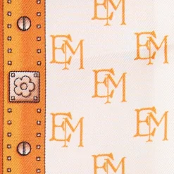 E.Marinella TWILLY IN SETA ARANCIONE Logo em Sale
