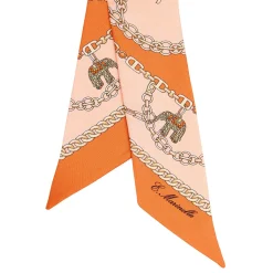 E.Marinella TWILLY IN SETA ARANCIONE Lucky elephant Discount