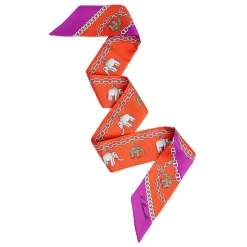 E.Marinella TWILLY IN SETA ARANCIONE Lucky elephant Sale