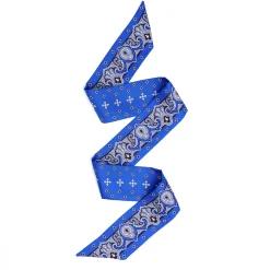 E.Marinella TWILLY IN SETA BLUETTE Greek key floral Online