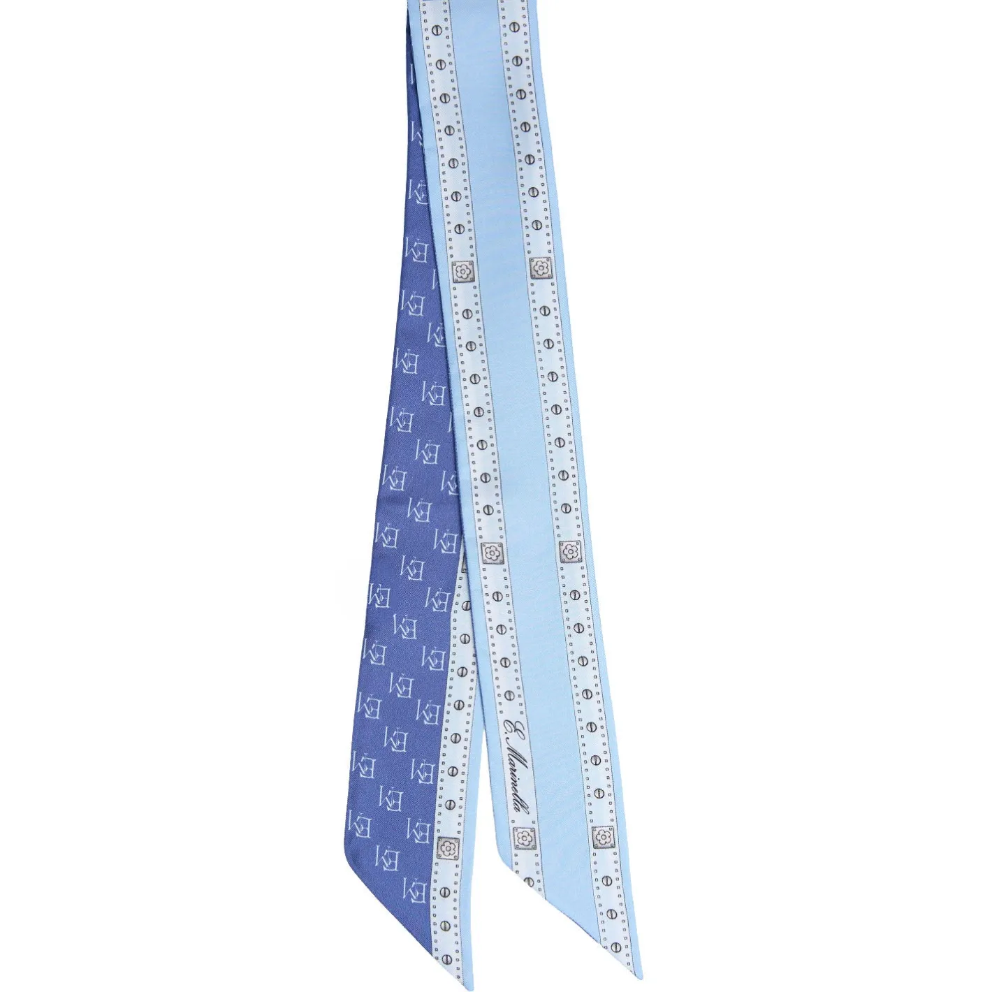 E.Marinella TWILLY IN SETA BLULogo em