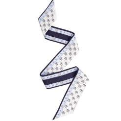 E.Marinella TWILLY IN SETA BLU SCURO Logo em Clearance