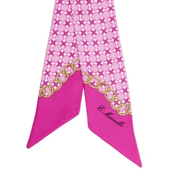 E.Marinella TWILLY IN SETA FUCSIA Microfantasia fiore Outlet