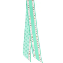 E.Marinella TWILLY IN SETA VERDE CHIARO Logo em Discount