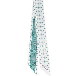 E.Marinella TWILLY IN SETA VERDE Greek key floral Sale