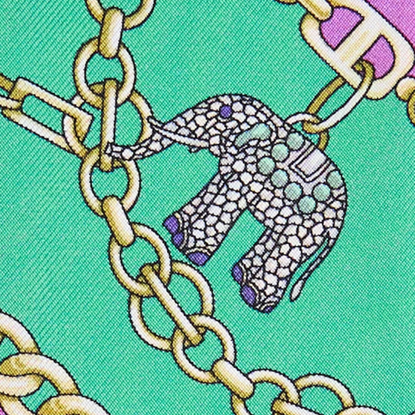 E.Marinella TWILLY IN SETA VERDE Lucky elephant Outlet