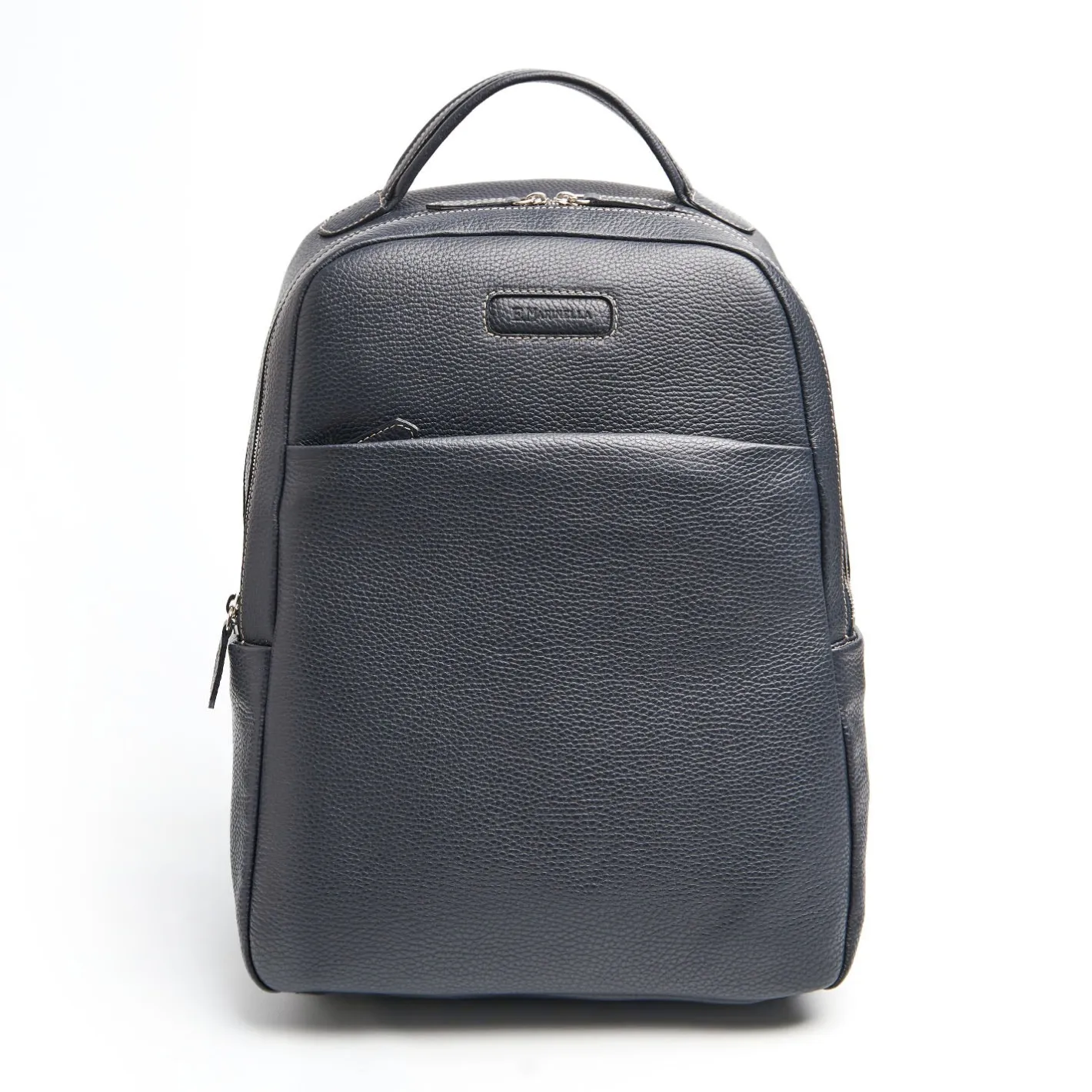E.Marinella ZAINO BLU IN PELLE Con schienale rinforzato Discount