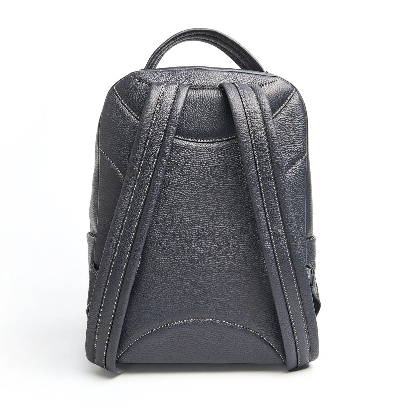E.Marinella ZAINO BLU IN PELLE Con schienale rinforzato Discount