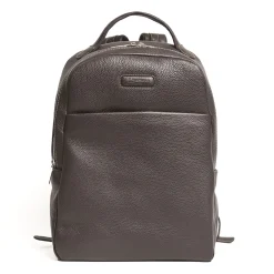 E.Marinella ZAINO MARRONE SCURO IN PELLE Con schienale rinforzato Discount